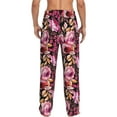 thumbnail image 7 of Salouo Rose Flowers Print Pajama Pants for Men, Lounge Pants Elastic Waistband Casual Men's sleepwear Loungewear Sleep Pajama Pant -X-Large, 7 of 7