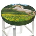 thumbnail image 3 of Disketp Horse Rearing Up In The Field Funda Redonda para Taburete, Funda de Cojín para Silla de Bar Suave y Elástica-12 inch, 3 of 7