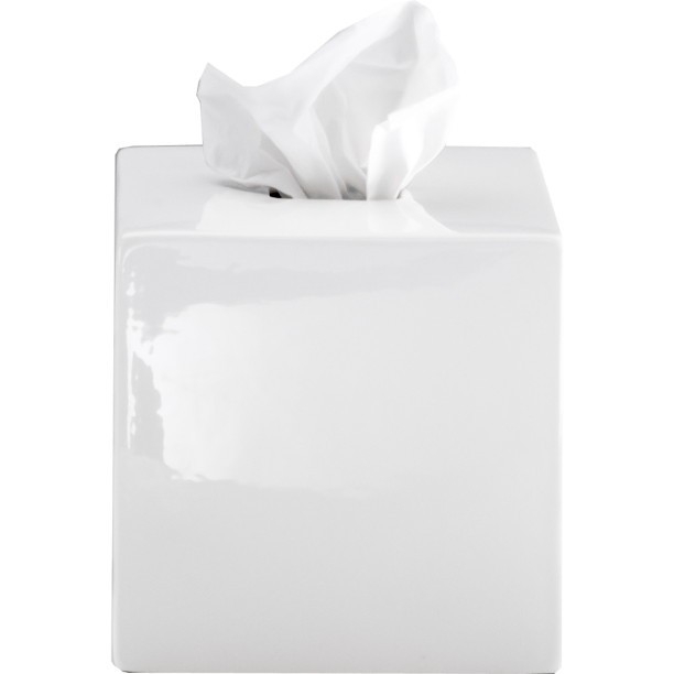 Square Tissue Box Holder, Ceramic
