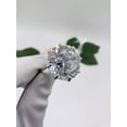 thumbnail image 5 of 9MM-20MM Round Brilliant, 8 Prong Basket Solitaire, Engagement Wedding Statement Ring, 6A Quality Cubic Zirconia, 925 Silver, Made to Order, 5 of 5