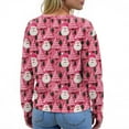 thumbnail image 6 of Women'S Christmas Sweater Cute Fun Christmas Sweater Fall And Winter Long Sleeve Knitted Sweater for Fall and Winter, Festive and Cozy, Ideal as Christmas Sweaters for Women ,Pink,2XL, 6 of 7