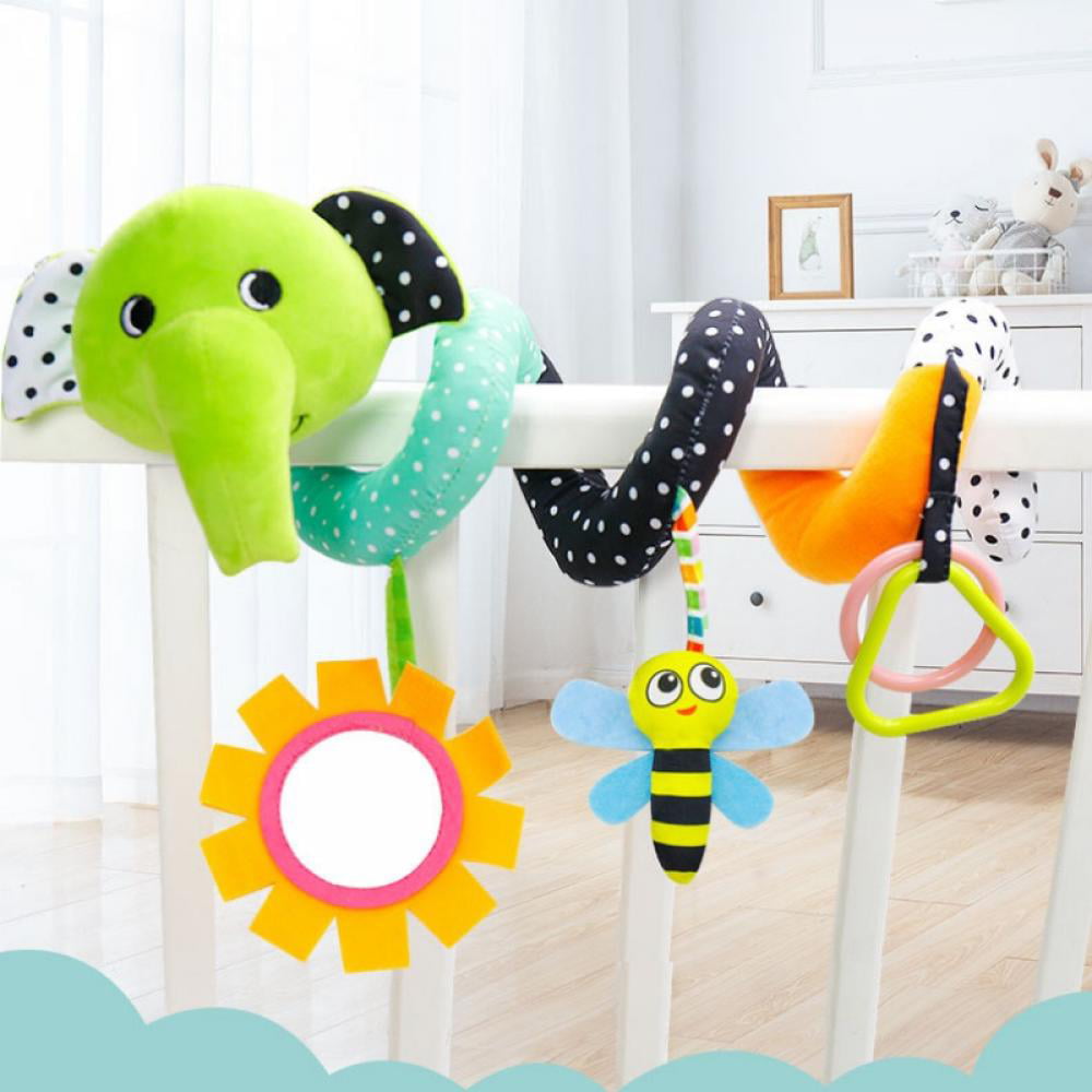 Baby Stroller Toy Infant Bed Hanging Bell Rattle Crib Plush Toys 