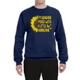 thumbnail image 2 of Wild Bobby, I'm Sunshine Mixed With A Little Hurricane , Inspirational/Christian, Unisex Crewneck Graphic Sweatshirt, Navy, Small, 2 of 5