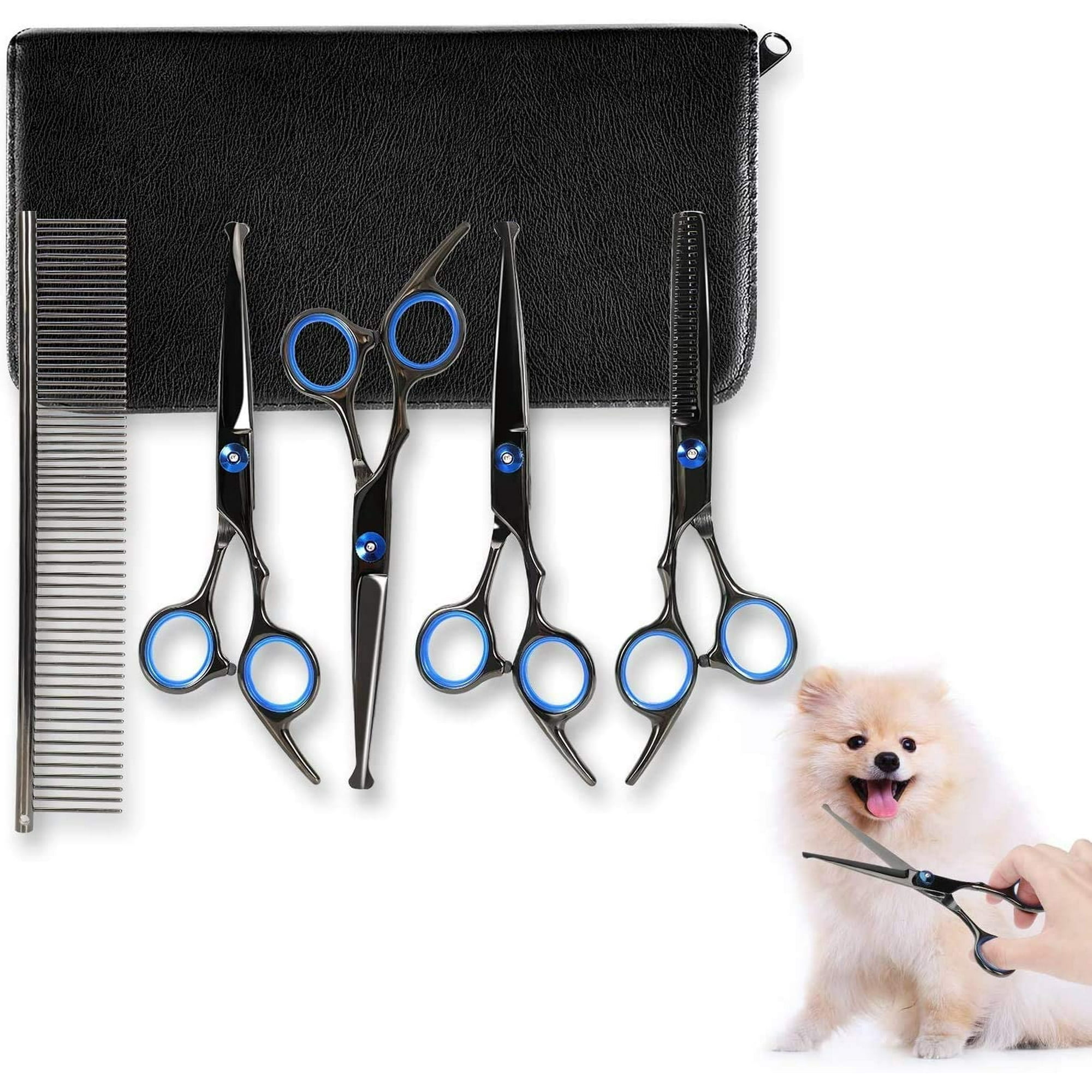 Dog grooming scissors kit discount