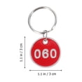 thumbnail image 2 of ELAYARD 100Pcs Red Numbered Metal Keychain Tags for Organized Key Identification and Storage, 2 of 8