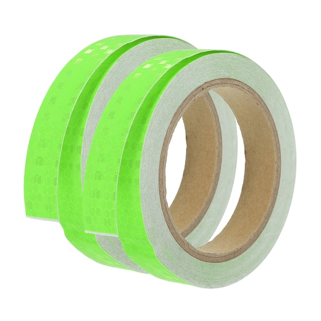 Unique Bargains Reflective Tape, 2pcs 0.8'x33FT Waterproof High Visibility Warning Safety Tape, Green