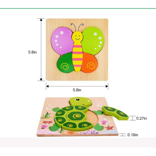 Rompecabezas Madera C/Guáa Variedad Diseños 17 X 15 Cm C/12 Piezas Itrade | Papelería Del Ahorro
