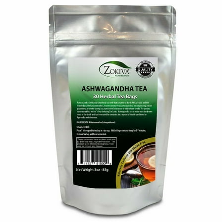 Ashwagandha Tea Organic 30 Bags (Withania Somnifera) All Natural