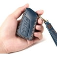 thumbnail image 4 of Leather Car Key Fob Cover for Lexus 2021-2024 ES RX Compatible with New Lexus LS NX Key Shell Case Blue, 4 of 13