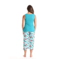 thumbnail image 3 of Just Love 100% Cotton Capri Sets Women Sleepwear Womans Pajamas Pjs (Turquoise - Let's Flamingle, Large), 3 of 3