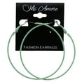 thumbnail image 2 of Mi Amore Pastel Hoop-Earrings Green, 2 of 2