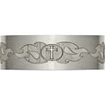 thumbnail image 3 of Titanium Brushed Cross With Flames Laser Design 8mm Flat Band (Size 12) Made In China tb33s-12, 3 of 5