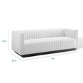 thumbnail image 3 of Modway Conjure Tufted Upholstered Fabric Sofa in White, 3 of 10