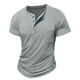 thumbnail image 5 of Ceisia Men's Henley Shirt | Slim Fit Short Sleeve Solid Color Henley | Stretch Breathable (Leather Buckle Cargo Pocket) Gift, 5 of 6