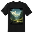 thumbnail image 2 of Plus Size Shirt for Women Black Tops for Women Short Sleeves Shirt for Women Forest T Shirt Crewneck Shirt for Women XL, 2 of 5
