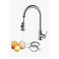 thumbnail image 1 of Grifos Convencionales Para Fregadero Flexible Llave Herramienta De Cocina Brillante Con 3 Modos Salida De Agua Dispersa, 1 of 4