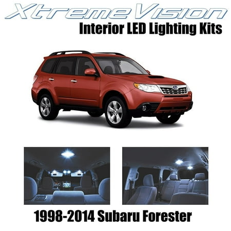 Subaru Forester Interior (XtremeVision LED for Subaru Forester 1998-2014 (6 Pieces) Cool White Premium Interior LED Kit Package + Installation)