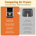 thumbnail image 5 of Kitchen Elite Air Fryer Oven 8.5Qt XL Large Family Size, 8-in-1 Digital Control, Stainless Steel Air Fryer, Nonstick and Dishwasher Safe Basket - KEAF85BKW, 5 of 8