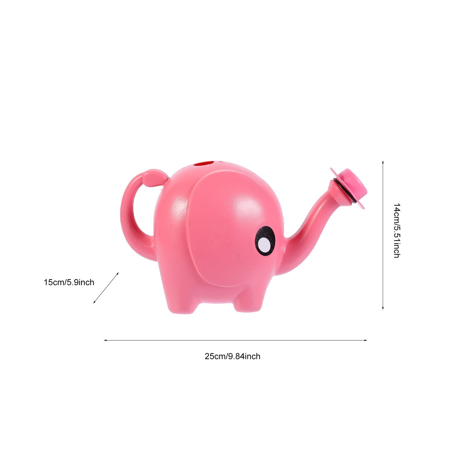 Masteelf Rosy Elephant Watering Can with Ergonomic Handle, 1.5L Capacity for Gardening, Indoor and Outdoor Plant Care