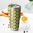 thumbnail image 3 of 30oz Yellow Lemon Fruit Slices Black Pattern Tumblers Stainless Steel Tumbler with Lid and Straw,Vacuum Insulated Double Wall Travel Tumbler Cups Mug with Cleaning Brush for Coffee,Tea, 3 of 7