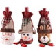 thumbnail image 1 of 3 Pack de bolsas de botellas de vino de Navidad, vestido de botella de vino de Navidad, Santa Claus, muñeco de nieve y bolsas de reno con cordón para fiesta navideña brillar Electrónica, 1 of 6