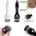 thumbnail image 2 of Needle Meat Tenderizer, Manual Meat Tenderizer With 21 Professional Stainless Steel Needles, For Tenderizing Steak Beef Chicken Fish (2 Pcs Black + Wh, 2 of 4