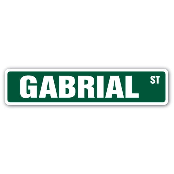 GABRIAL Street Sign Childrens Name Room Sign | Indoor/Outdoor | 18" Wide