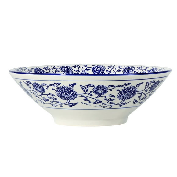 MasteelfCA Chinese Style Bowl Ceramic Ramen Bowl Practical Cereal Salad Rice Bowl