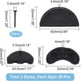 thumbnail image 5 of 60 Pcs Heel Plates Rubber Shoe Heel Taps Black Shoe Sole Heel Shoes Repair Pads Replacement Shoe Repair Kit with Iron Nails, 5 of 7