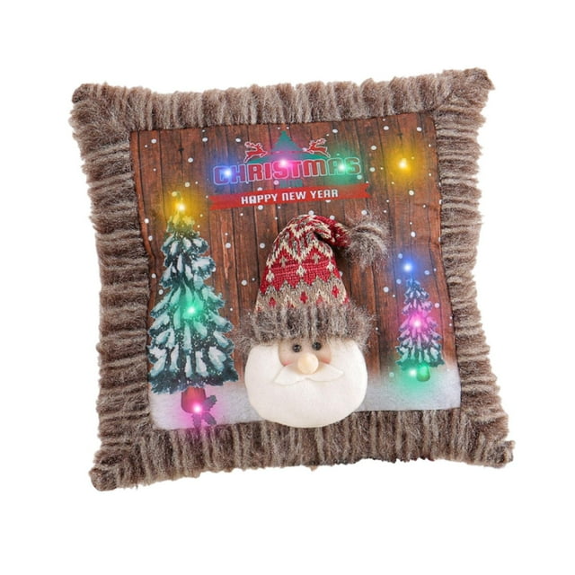 Funda de almohada navideña ligera para sofá cama y festival. Papá Noel