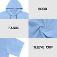 thumbnail image 5 of Fnnxeal Mens Casual Button Down Shirts, Men's Shirt with Short Sleeves Solid Breathable Shirts Summer Shirt for Men Hooded Light Blue 3XL, 5 of 6