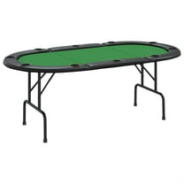 Casafoyer 10-Player Folding Poker Table Green 81.1"x41.7"x29.5"