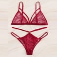 thumbnail image 6 of Everyday Bras for Women Women's Lace Camisole Shorts Set Sleepwear Large Men Underwear 5xl Lace Curtain Set 63 Lace Lingerie Shorts Set Lace Pajama Set for Women Fruit Pack Lace Bandeau Bra Red L, 6 of 7
