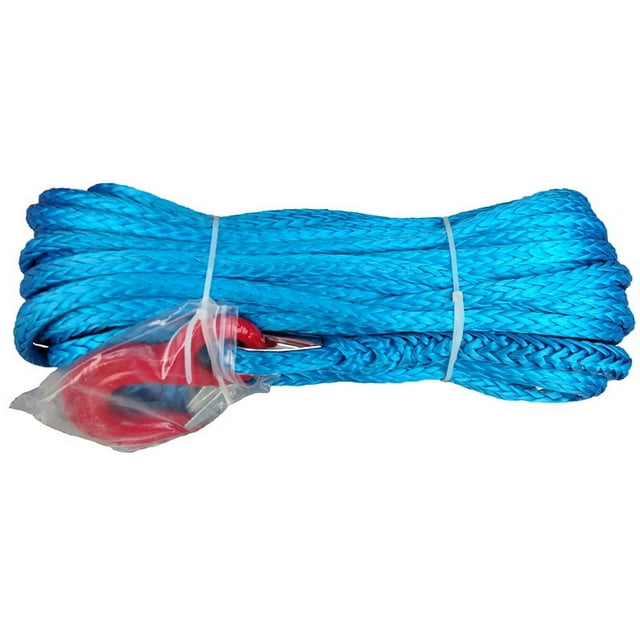 Tow Rope, 12mm X 50m UHMWPE Fiber Synthetic Winch Rope With Hook For ATV/UTV/4WD/4X4/OFFROAD ,Durable & Safe