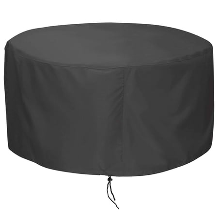 STARTWO Patio Fire Pit Cover Outdoor Table Cover Fits 36-50 inch Round Firepit Waterproof & Windproof