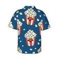 thumbnail image 4 of Cute Kids Pop Corn Men's 3d Print Casual Button Down Shirts, Novelty Hawaiian Short Sleeves Xl, 4 of 8
