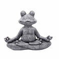 thumbnail image 1 of Estatua de perro de meditación Buda Tranquilidad y paz, perfecta para tu jardín de hadas., 1 of 5