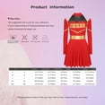 thumbnail image 7 of Sxiwei Womens Youthful Schoolgirl Costume Cold Shoulders Halloween Party Complete Cheerleading Royal Blue XL, 7 of 7
