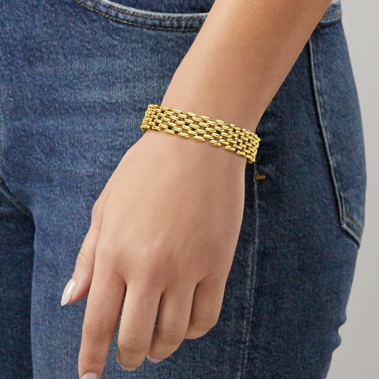 Gold panther link bracelet store
