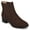 Chocolate/Nubuck, variant on Womens Chayse Pull On Stacked Heel Booties