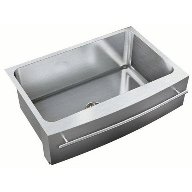 18 Gauge Radius Front Edge Single Bowl Undermount Apron Sink with Towel
