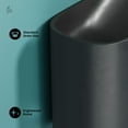 thumbnail image 3 of Terre 17.5" Right Side Faucet Wall-Mount Bathroom Sink in Black, 3 of 12