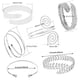 thumbnail image 4 of 6 de Brazo Esposas Superior del Brazo con Pulseras Señoras Plata Oro Ajustable Brazalete Set, 4 of 8