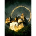 thumbnail image 1 of Enchanted Castle At Sunrise Oil Painting Unframed Wall Art Print Poster Home Decor, 1 of 3
