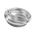 thumbnail image 3 of figatia Stainless Steel Steamer Basket Divided Food Pan Multipurpose Tastier Food Practical Portable Steamer Pan Buffets Steamed Buns 18.8x4cm, 3 of 8