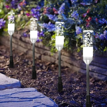 LED Pathway Lights Outdoor, 6 Pcs 4.8W Garden Lights AC Plug 12V Low Voltage Landscape Lighting 570 Lumens Extendable IP65 Waterproof Path Lights for Patio Yard Walkway Cool White 6000K