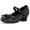 Black, variant on Girls Gold Dress Shoes Mary Jane Princess Shoes,1.5 in Hook & Loop For Wedding Party Pumps 1M