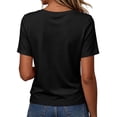 thumbnail image 6 of Diufon Womens Tops Trendy Scallop V Neck Short Sleeve Soft Casual Tees Solid Color Summer Fashion Pullover, 6 of 7