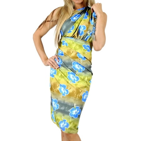 HAPPY BAY Women s Beach Wrap Bikini Wraps Swimwear Cover up Skirt Bathing suit Swimsuit Sarong Coverups for Women One Size Yellow  Floral