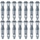 thumbnail image 1 of 20 piezas M6 * 52MM anclajes de Metal de cuerpo hueco anclaje de Metal de expansión tornillo de anclaje de expansión para placa de yeso pared hueca, 1 of 5
